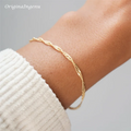 Armband aus 14 Karat Gold Filled Singapur-Kette – hypoallergen & anlaufbeständig