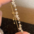 Exquisites Kirschblüten-Zirkonarmband – Verstellbarer Blumenschmuck